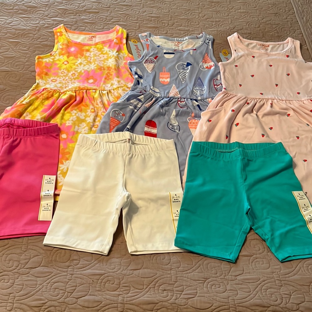Cat and Jack Dress and Biker Shorts Bundle